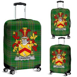 Irish Fanning Coat of Arms Family Crest Ireland Luggage Cover Irish National Tartan Irish County Luggage Cover
