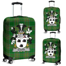 Irish Evans Coat of Arms Family Crest Ireland Luggage Cover Irish National Tartan Irish County Luggage Cover