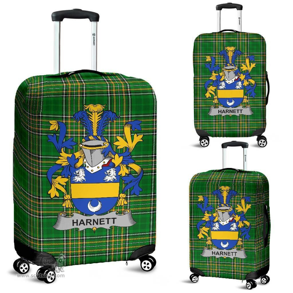 Irish Harnett or Hartnet Coat of Arms Family Crest Ireland Luggage Cover Irish National Tartan Irish County Luggage Cover