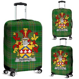 Irish Hemphill Coat of Arms Family Crest Ireland Luggage Cover Irish National Tartan Irish County Luggage Cover