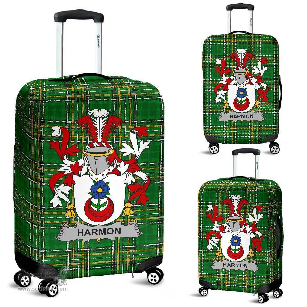 Irish Harmon Coat of Arms Family Crest Ireland Luggage Cover Irish National Tartan Irish County Luggage Cover