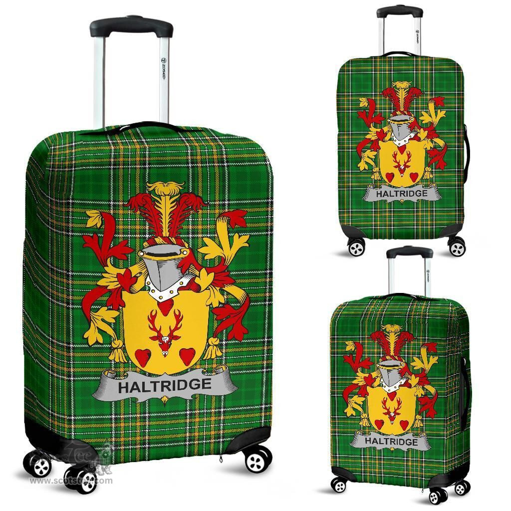 Irish Haltridge Coat of Arms Family Crest Ireland Luggage Cover Irish National Tartan Irish County Luggage Cover