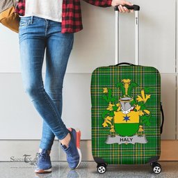Irish Haly or O'Haly Coat of Arms Family Crest Ireland Luggage Cover Irish National Tartan Irish County Luggage Cover
