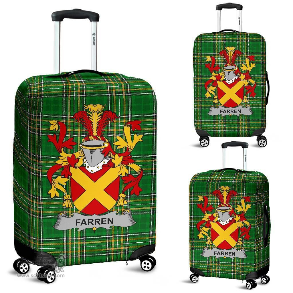 Irish Farren or O'Farren Coat of Arms Family Crest Ireland Luggage Cover Irish National Tartan Irish County Luggage Cover