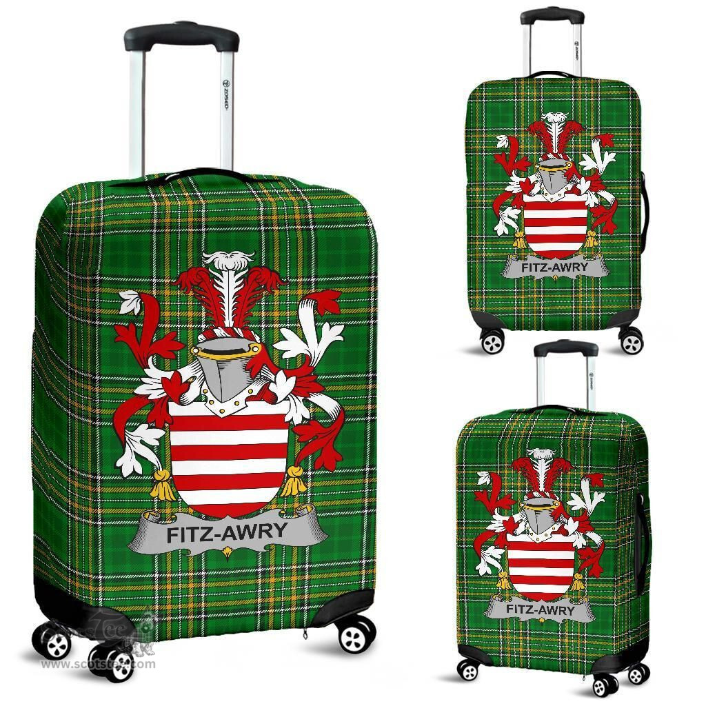 Irish Fitz-Awry Coat of Arms Family Crest Ireland Luggage Cover Irish National Tartan Irish County Luggage Cover