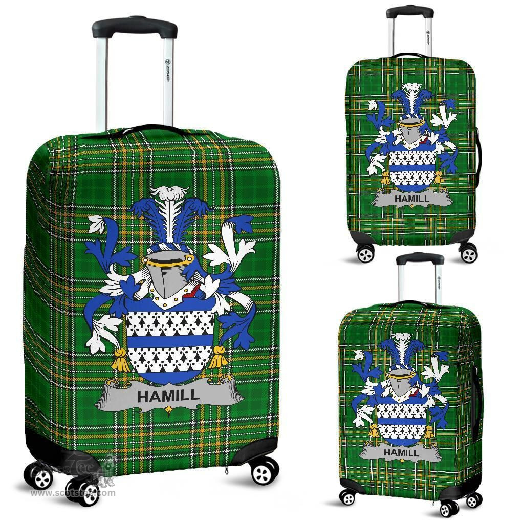 Irish Hamill Coat of Arms Family Crest Ireland Luggage Cover Irish National Tartan Irish County Luggage Cover