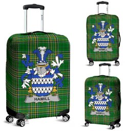 Irish Hamill Coat of Arms Family Crest Ireland Luggage Cover Irish National Tartan Irish County Luggage Cover