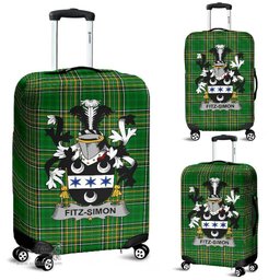 Irish Fitz-Simon Coat of Arms Family Crest Ireland Luggage Cover Irish National Tartan Irish County Luggage Cover