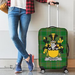 Irish Harvey or Hervey Coat of Arms Family Crest Ireland Luggage Cover Irish National Tartan Irish County Luggage Cover