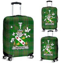 Irish Heatley Coat of Arms Family Crest Ireland Luggage Cover Irish National Tartan Irish County Luggage Cover