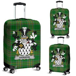 Irish Hanson or O'Hanson Coat of Arms Family Crest Ireland Luggage Cover Irish National Tartan Irish County Luggage Cover