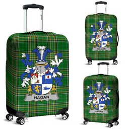 Irish Hagan or O'Hagan Coat of Arms Family Crest Ireland Luggage Cover Irish National Tartan Irish County Luggage Cover