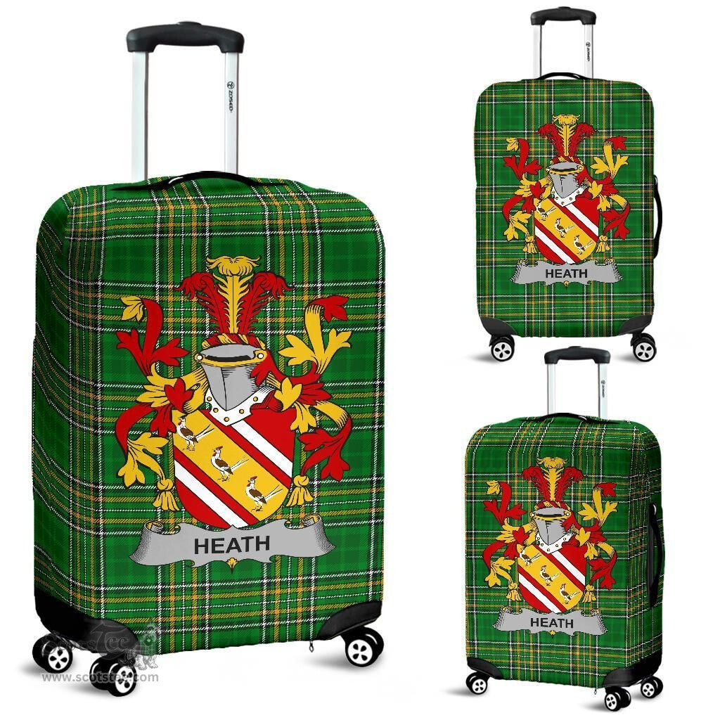 Irish Heath Coat of Arms Family Crest Ireland Luggage Cover Irish National Tartan Irish County Luggage Cover