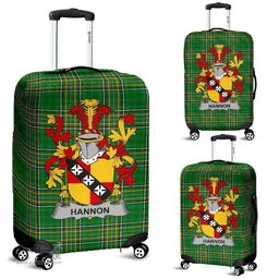 Irish Hannon or O'Hannon Coat of Arms Family Crest Ireland Luggage Cover Irish National Tartan Irish County Luggage Cover