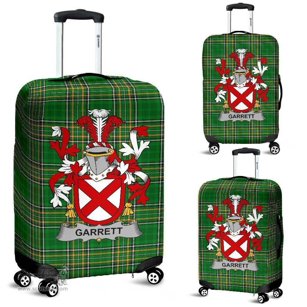 Irish Garrett Coat of Arms Family Crest Ireland Luggage Cover Irish National Tartan Irish County Luggage Cover