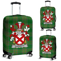 Irish Garrett Coat of Arms Family Crest Ireland Luggage Cover Irish National Tartan Irish County Luggage Cover