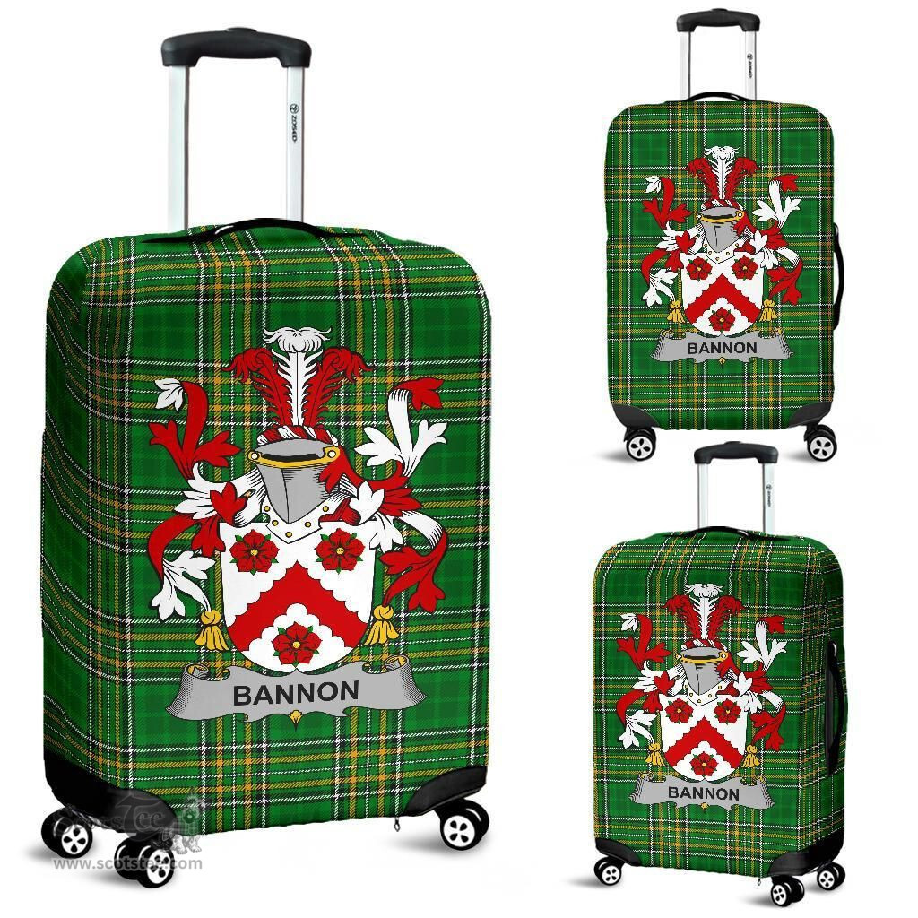 Irish Bannon or O'Bannon Coat of Arms Family Crest Ireland Luggage Cover Irish National Tartan Irish County Luggage Cover