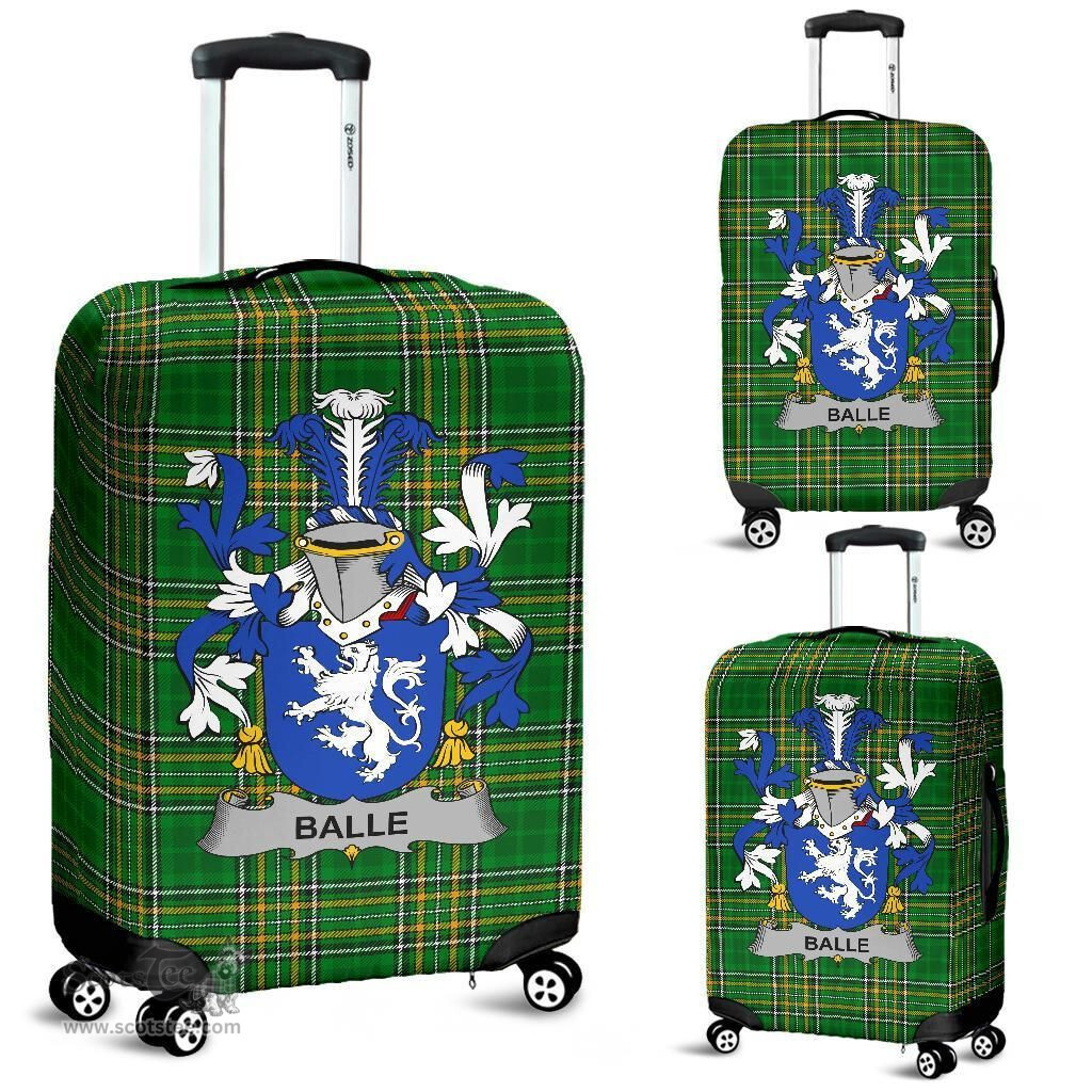 Irish Balle Coat of Arms Family Crest Ireland Luggage Cover Irish National Tartan Irish County Luggage Cover