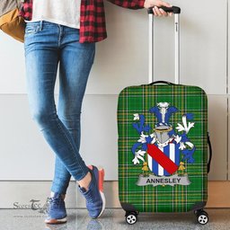 Irish Annesley Coat of Arms Family Crest Ireland Luggage Cover Irish National Tartan Irish County Luggage Cover