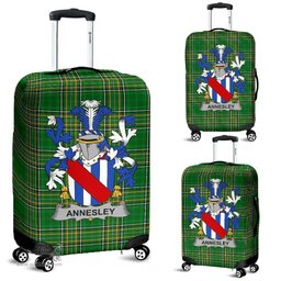 Irish Annesley Coat of Arms Family Crest Ireland Luggage Cover Irish National Tartan Irish County Luggage Cover