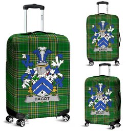 Irish Bagot Coat of Arms Family Crest Ireland Luggage Cover Irish National Tartan Irish County Luggage Cover