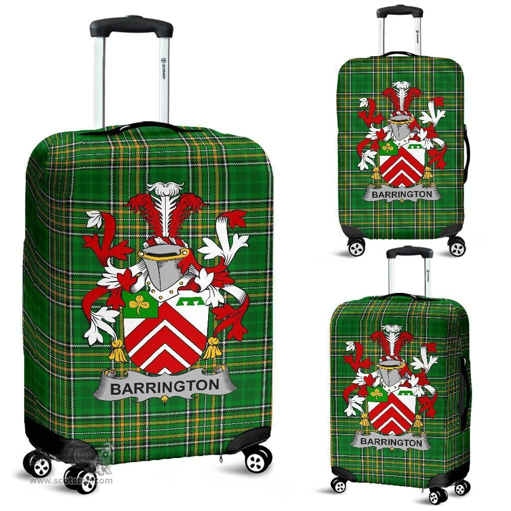 Irish Barrington Coat of Arms Family Crest Ireland Luggage Cover Irish National Tartan Irish County Luggage Cover