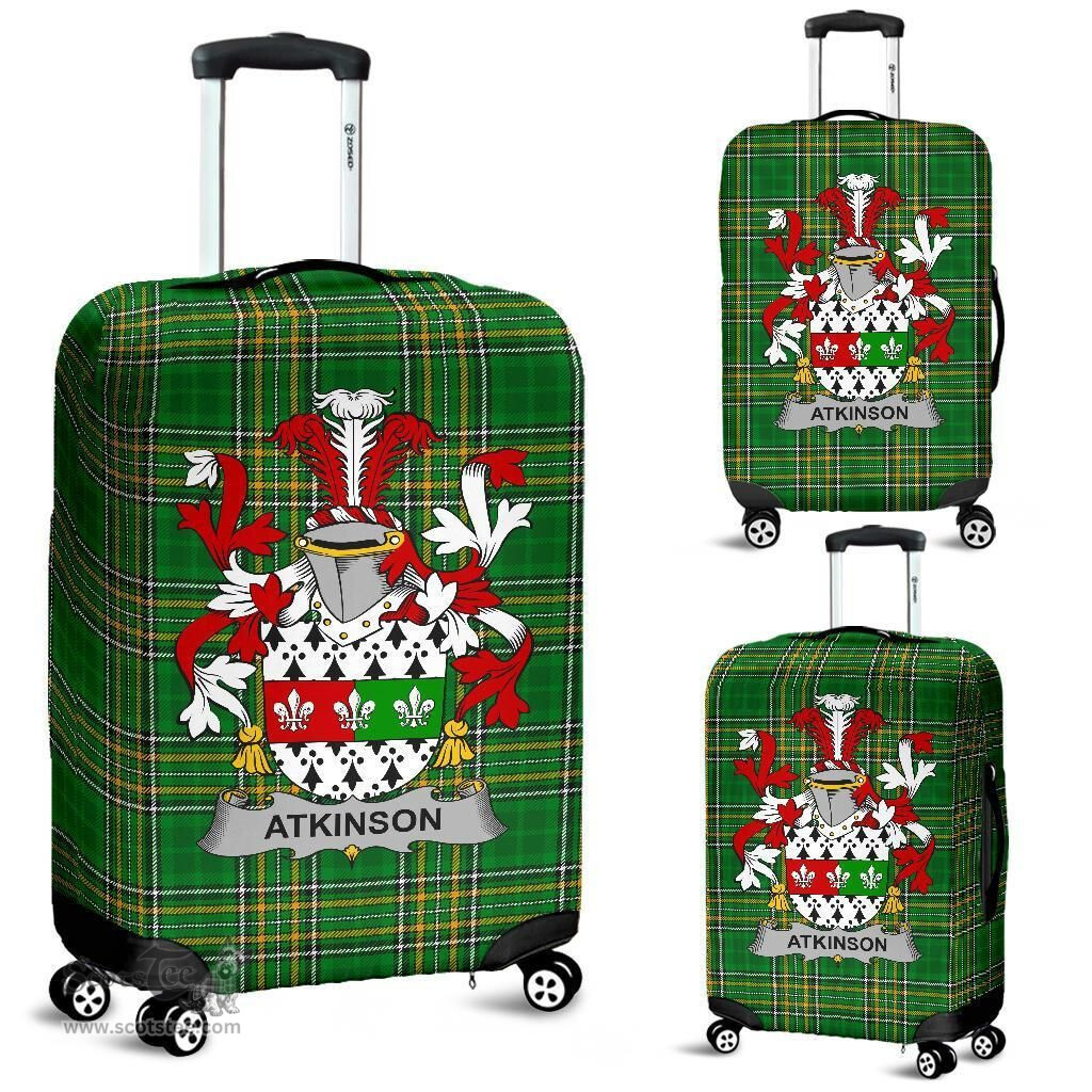 Irish Atkinson Coat of Arms Family Crest Ireland Luggage Cover Irish National Tartan Irish County Luggage Cover