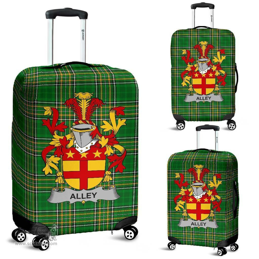 Irish Alley Coat of Arms Family Crest Ireland Luggage Cover Irish National Tartan Irish County Luggage Cover