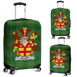Irish Alley Coat of Arms Family Crest Ireland Luggage Cover Irish National Tartan Irish County Luggage Cover
