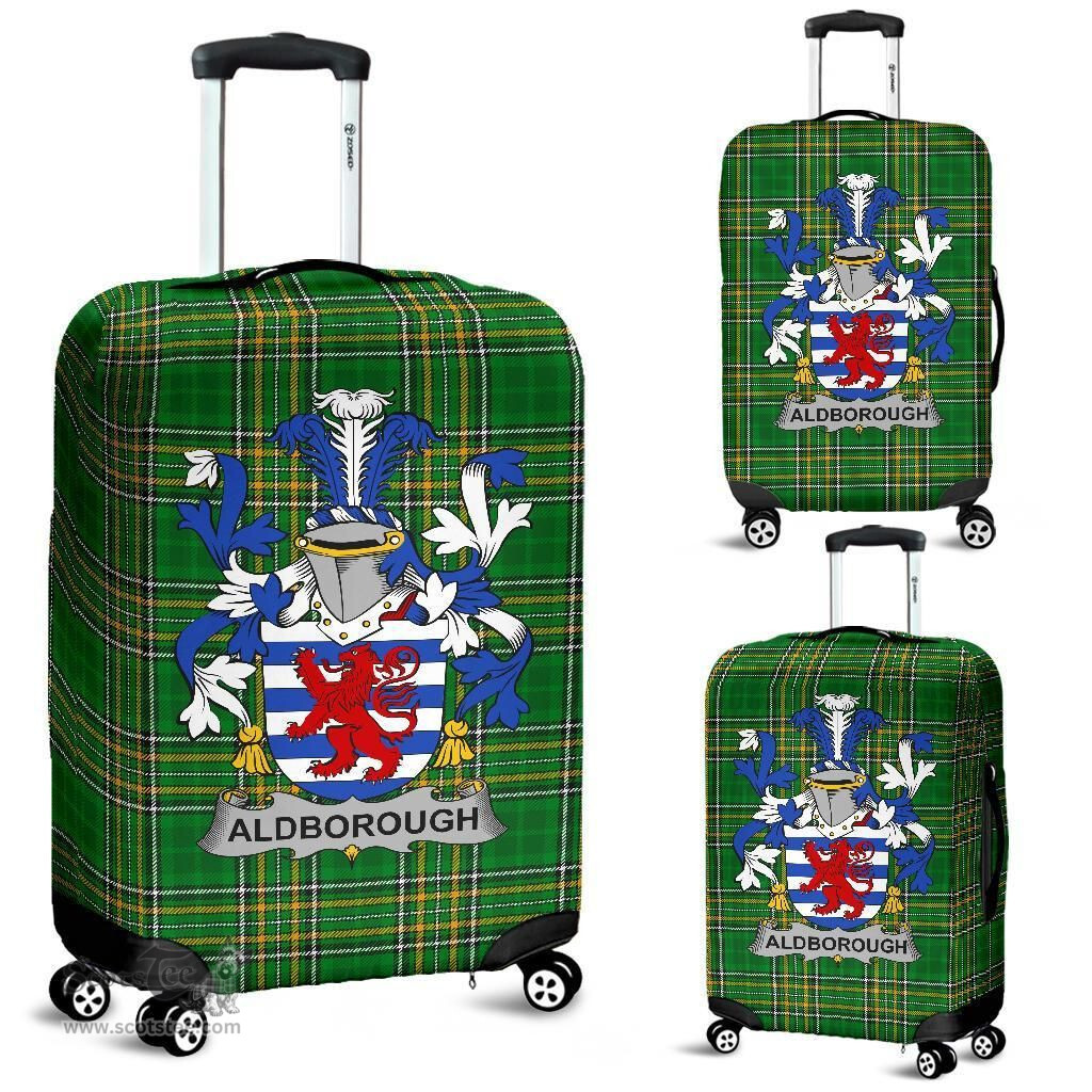Irish Aldborough Coat of Arms Family Crest Ireland Luggage Cover Irish National Tartan Irish County Luggage Cover