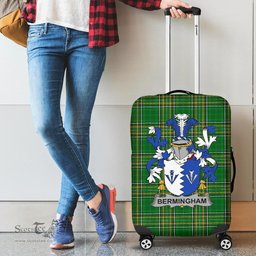 Irish Bermingham Coat of Arms Family Crest Ireland Luggage Cover Irish National Tartan Irish County Luggage Cover