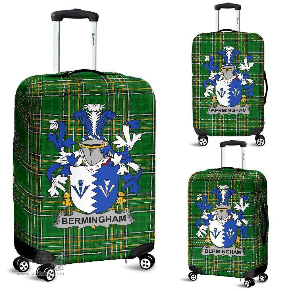 Irish Bermingham Coat of Arms Family Crest Ireland Luggage Cover Irish National Tartan Irish County Luggage Cover