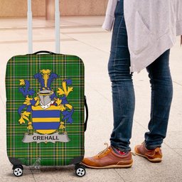 Irish Crehall or O'Crehall Coat of Arms Family Crest Ireland Luggage Cover Irish National Tartan Irish County Luggage Cover