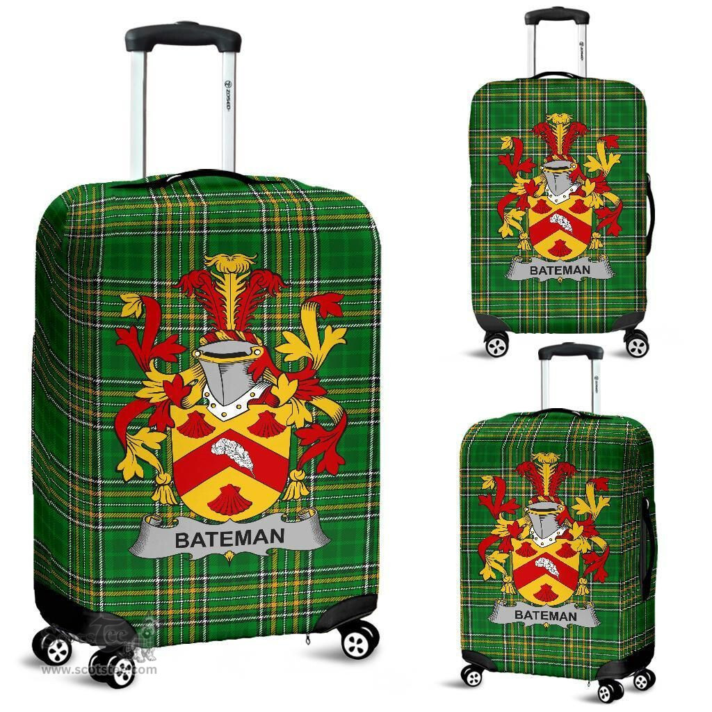 Irish Bateman Coat of Arms Family Crest Ireland Luggage Cover Irish National Tartan Irish County Luggage Cover