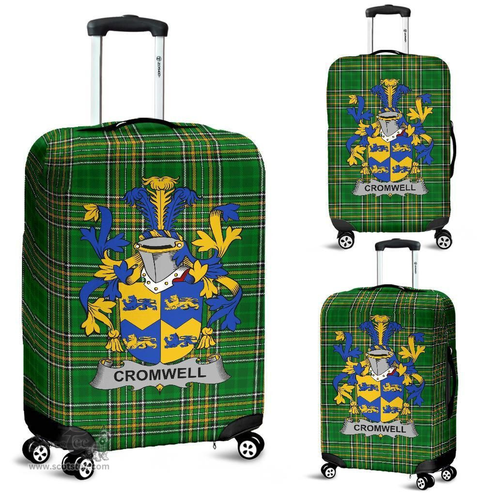 Irish Cromwell Coat of Arms Family Crest Ireland Luggage Cover Irish National Tartan Irish County Luggage Cover