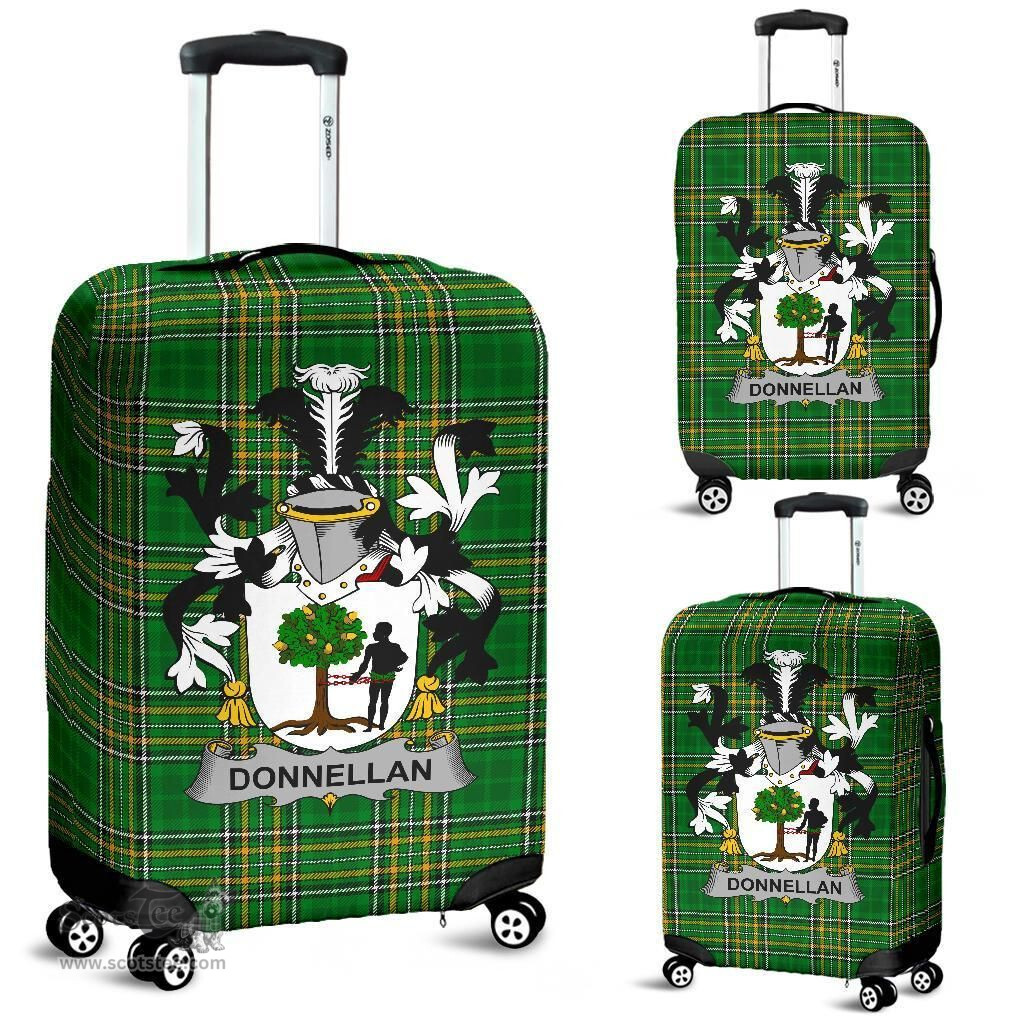 Irish Donnellan or O'Donnellan Coat of Arms Family Crest Ireland Luggage Cover Irish National Tartan Irish County Luggage Cover