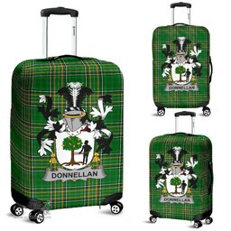 Irish Donnellan or O'Donnellan Coat of Arms Family Crest Ireland Luggage Cover Irish National Tartan Irish County Luggage Cover