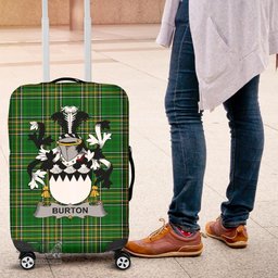 Irish Burton Coat of Arms Family Crest Ireland Luggage Cover Irish National Tartan Irish County Luggage Cover