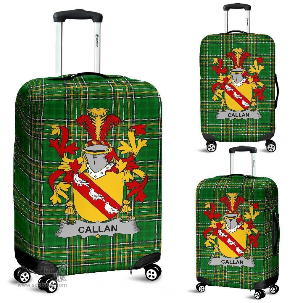 Irish Callan or O'Callan Coat of Arms Family Crest Ireland Luggage Cover Irish National Tartan Irish County Luggage Cover