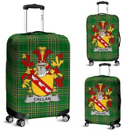 Irish Callan or O'Callan Coat of Arms Family Crest Ireland Luggage Cover Irish National Tartan Irish County Luggage Cover