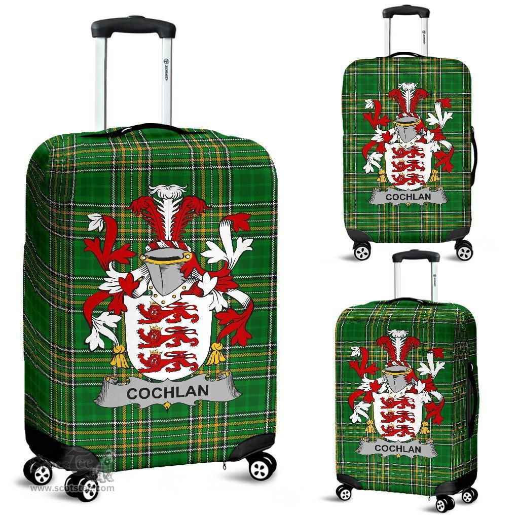 Irish Cochlan or McCoughlan Coat of Arms Family Crest Ireland Luggage Cover Irish National Tartan Irish County Luggage Cover