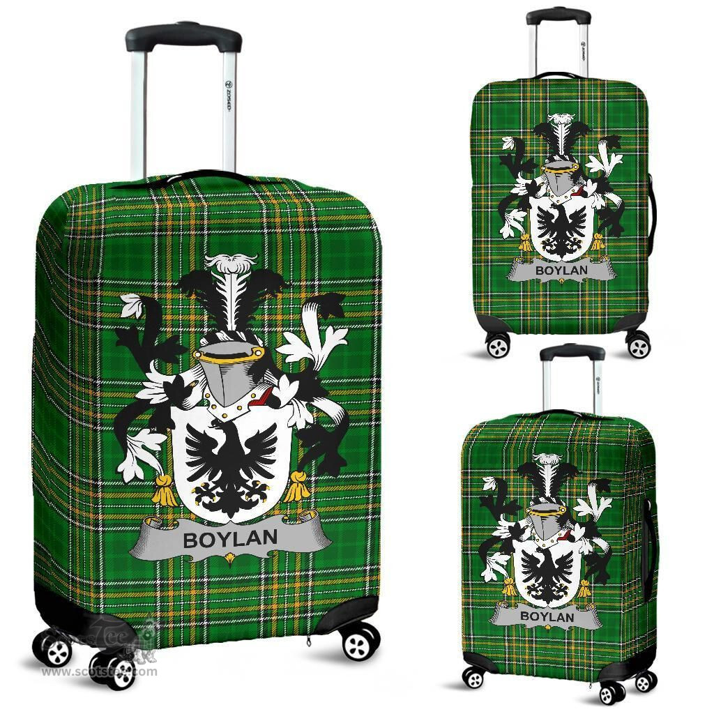 Irish Boylan or O'Boylan Coat of Arms Family Crest Ireland Luggage Cover Irish National Tartan Irish County Luggage Cover