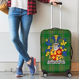 Irish Chatterton Coat of Arms Family Crest Ireland Luggage Cover Irish National Tartan Irish County Luggage Cover