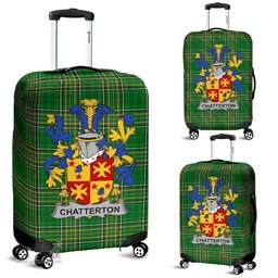 Irish Chatterton Coat of Arms Family Crest Ireland Luggage Cover Irish National Tartan Irish County Luggage Cover