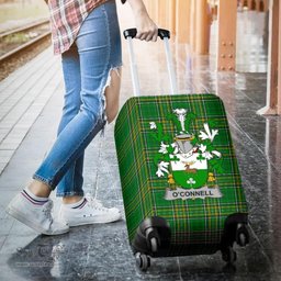 Irish Connell or O'Connell Coat of Arms Family Crest Ireland Luggage Cover Irish National Tartan Irish County Luggage Cover