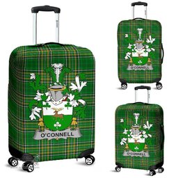 Irish Connell or O'Connell Coat of Arms Family Crest Ireland Luggage Cover Irish National Tartan Irish County Luggage Cover