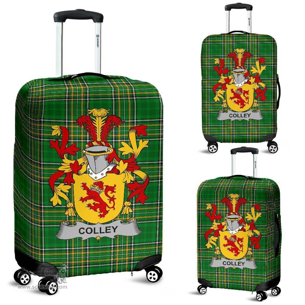 Irish Colley or McColley Coat of Arms Family Crest Ireland Luggage Cover Irish National Tartan Irish County Luggage Cover