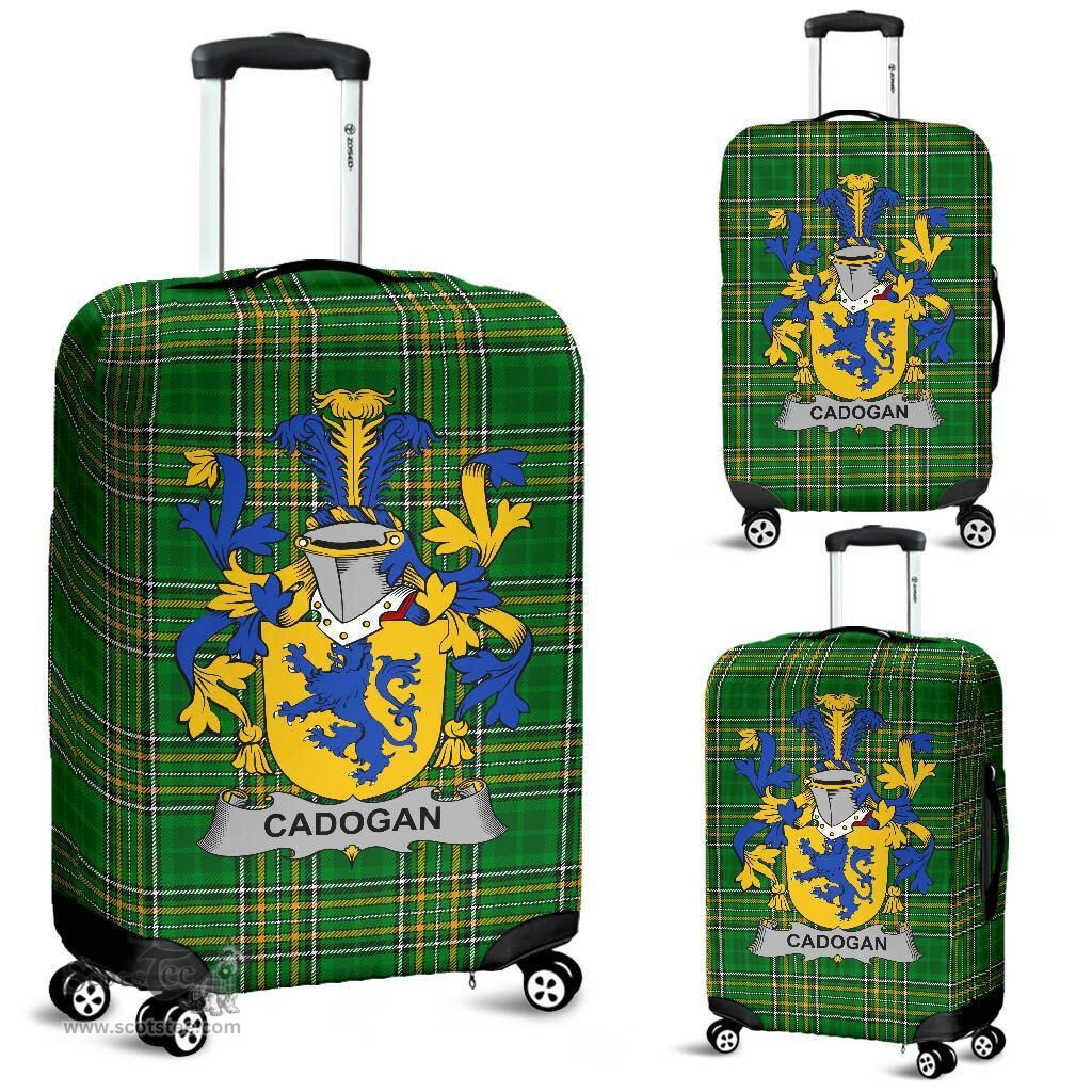 Irish Cadogan Coat of Arms Family Crest Ireland Luggage Cover Irish National Tartan Irish County Luggage Cover