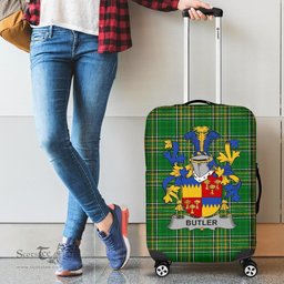 Irish Butler Coat of Arms Family Crest Ireland Luggage Cover Irish National Tartan Irish County Luggage Cover