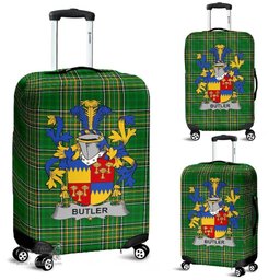 Irish Butler Coat of Arms Family Crest Ireland Luggage Cover Irish National Tartan Irish County Luggage Cover